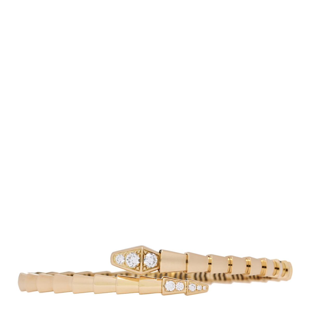 Bulgari 18K Yellow Gold Diamond Serpenti Viper Bracelet 17 1 of 4