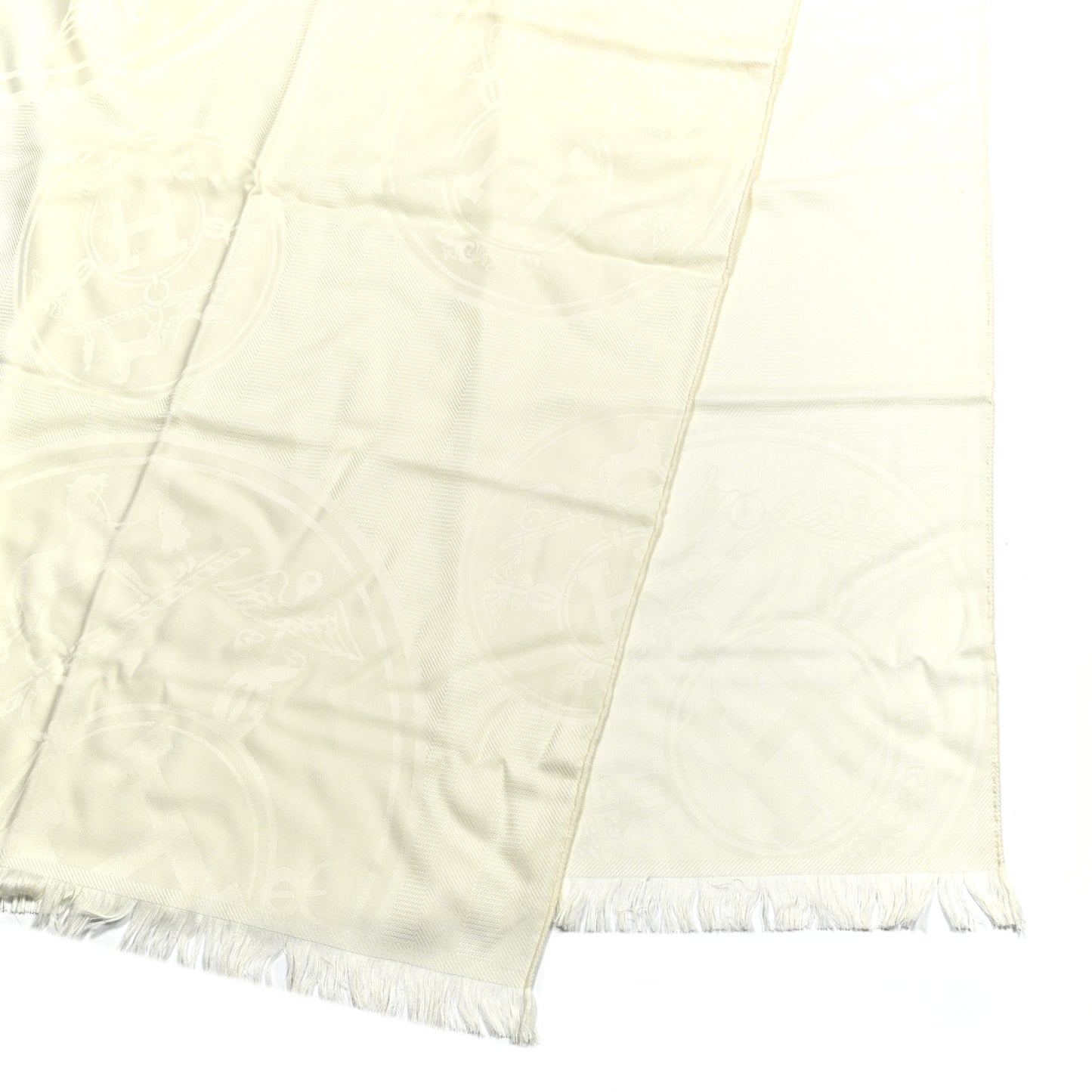 Cashmere Silk New Libris Confettis D'Ex Stole Ivory