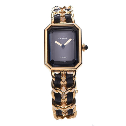 Chanel Stainless Steel Lambskin 20mm Chain Premiere Quartz Watch Gold L 1 of 6
