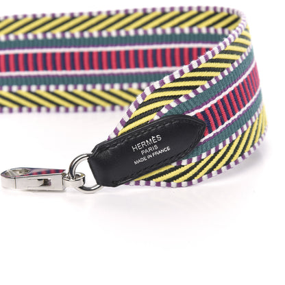 Hermes Toile Swift 50mm Sangle Cavale Shoulder Strap Multicolor Black 4 of 6