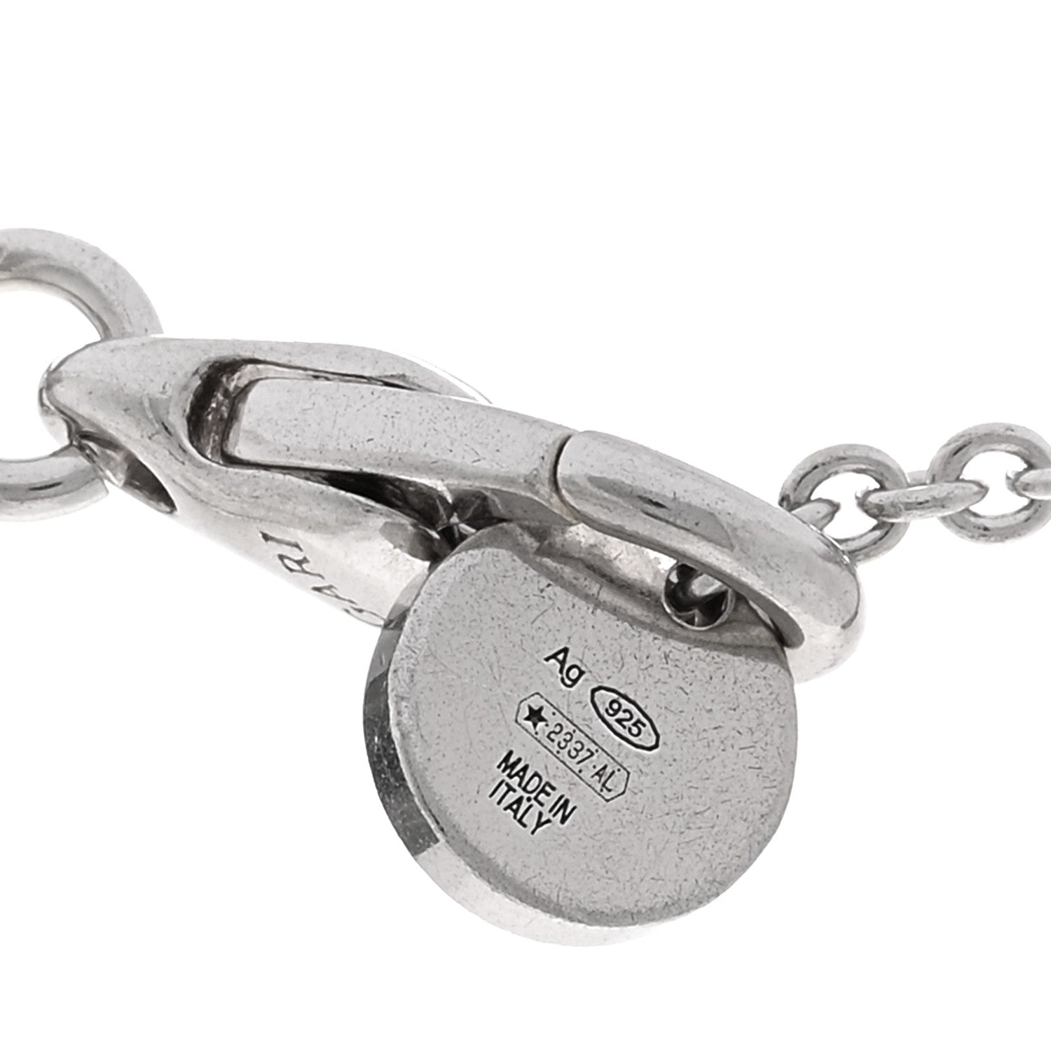 Bulgari Sterling Silver Ceramic Save The Children Pendant Necklace 5 of 6