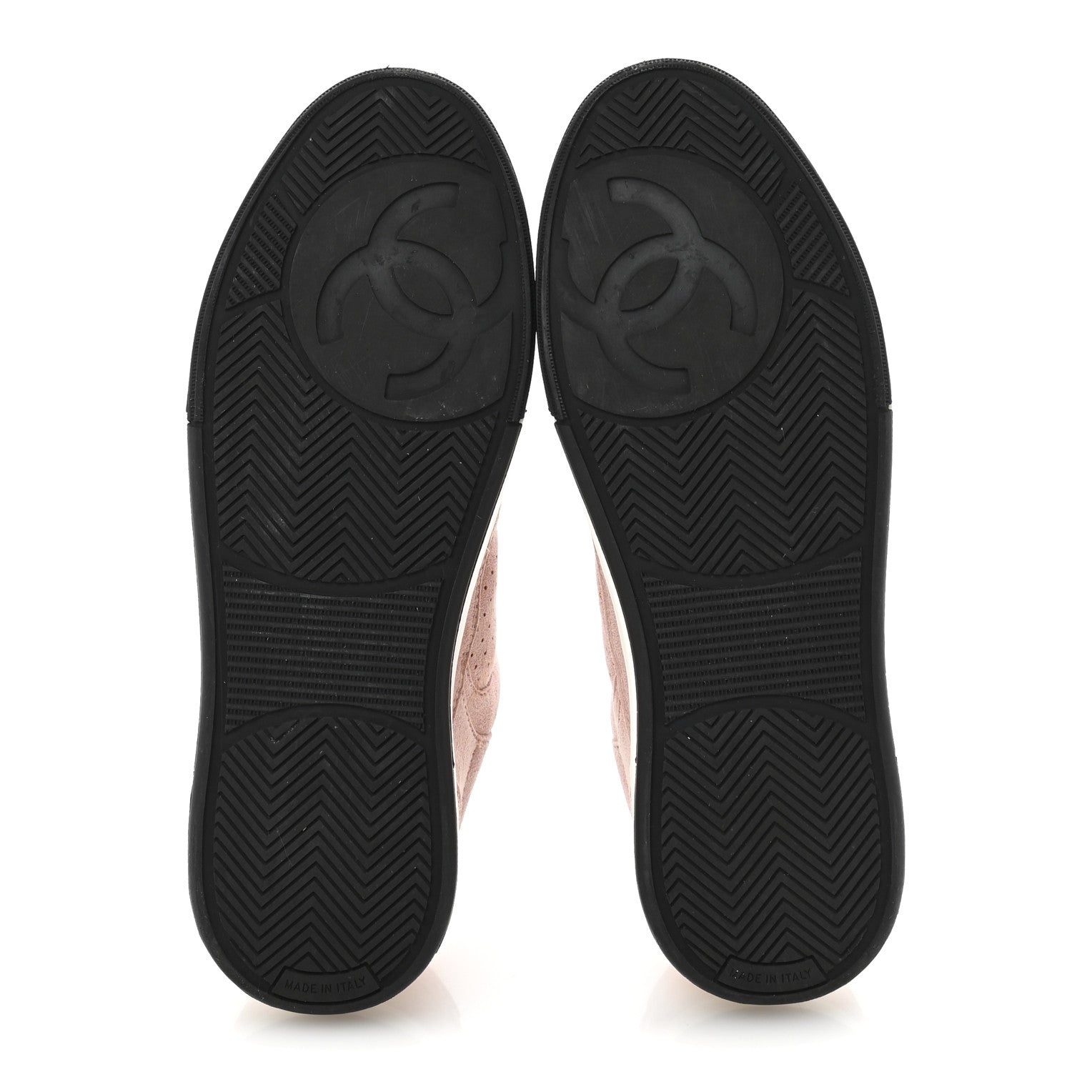 Chanel Suede Womens CC Sneakers 38 Light Pink 6 of 11