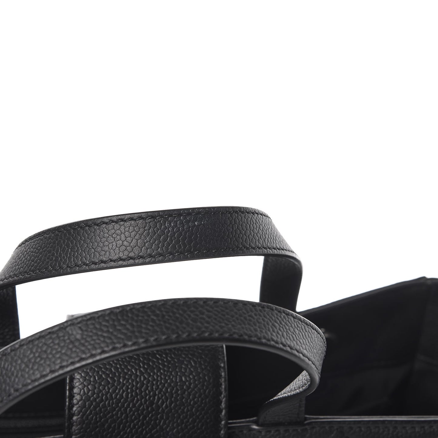 Caviar Quilted Small CC Box Shopping Tote Black