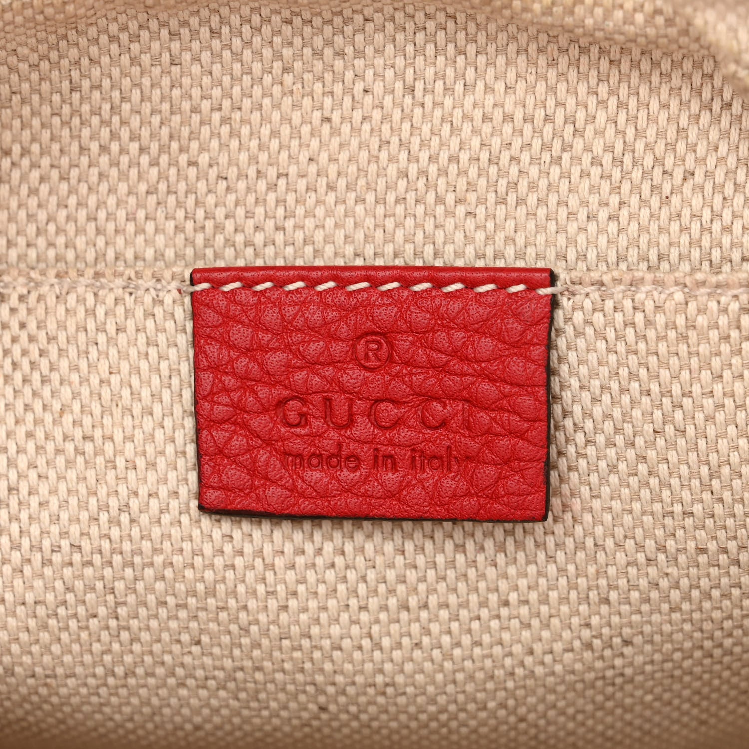 Gucci Pebbled Calfskin Small Soho Disco Bag Tabasco Red 6 of 13
