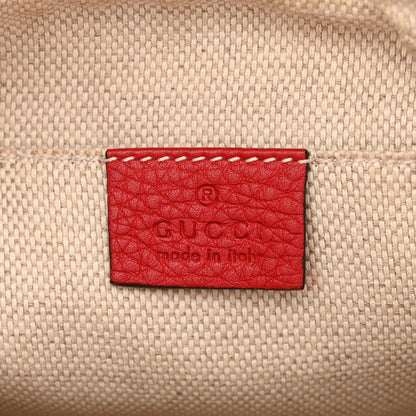 Gucci Pebbled Calfskin Small Soho Disco Bag Tabasco Red 6 of 13