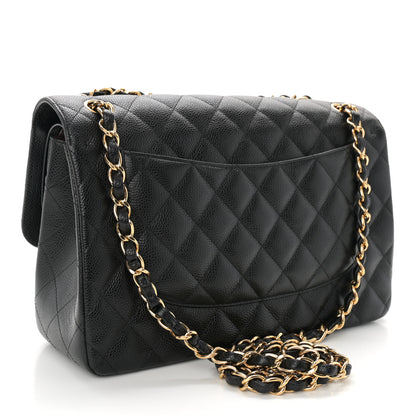 Chanel Caviar Quilted Jumbo Double Flap Black 3 of 10