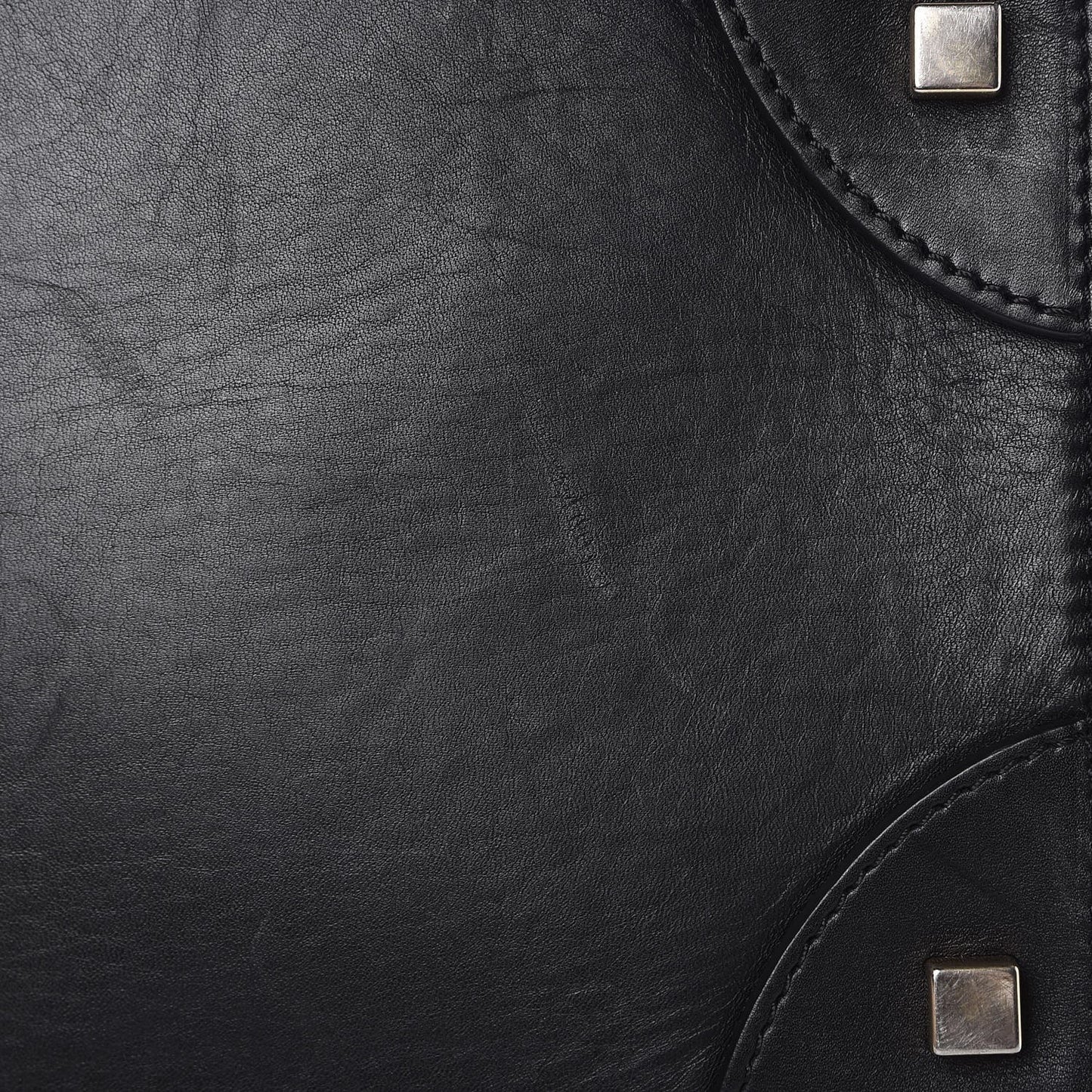 Elephant Calfskin Mini Bi-Color Luggage Black White