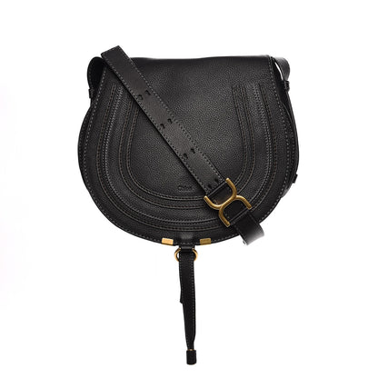Chloe Calfskin Medium Marcie Round Crossbody Bag Black 1 of 7