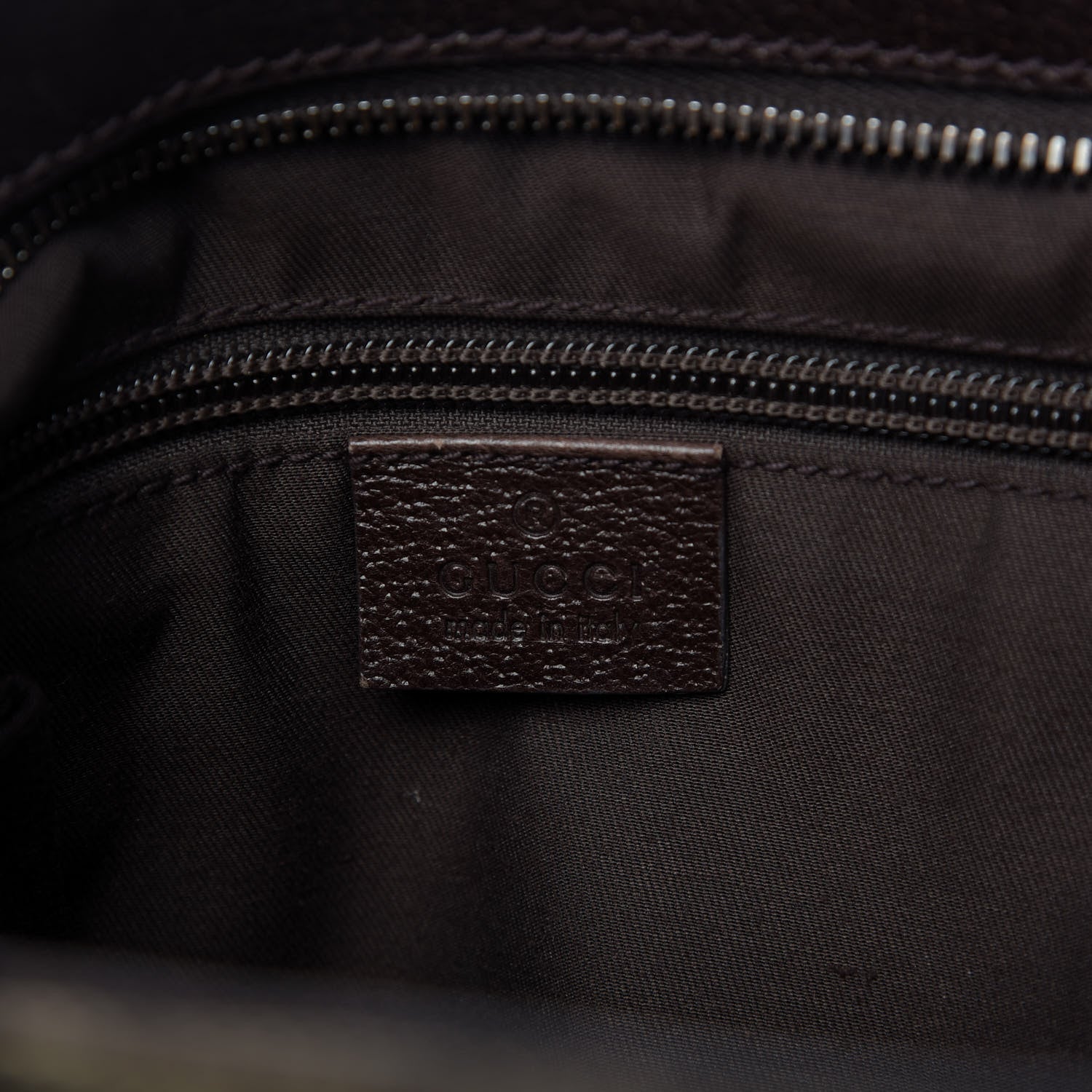 Gucci Monogram Web Medium Double Pocket Messenger Bag Dark Brown 8 of 9