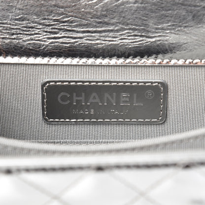Chanel Goatskin Quilted North South Boy Flap Silver 6 of 8