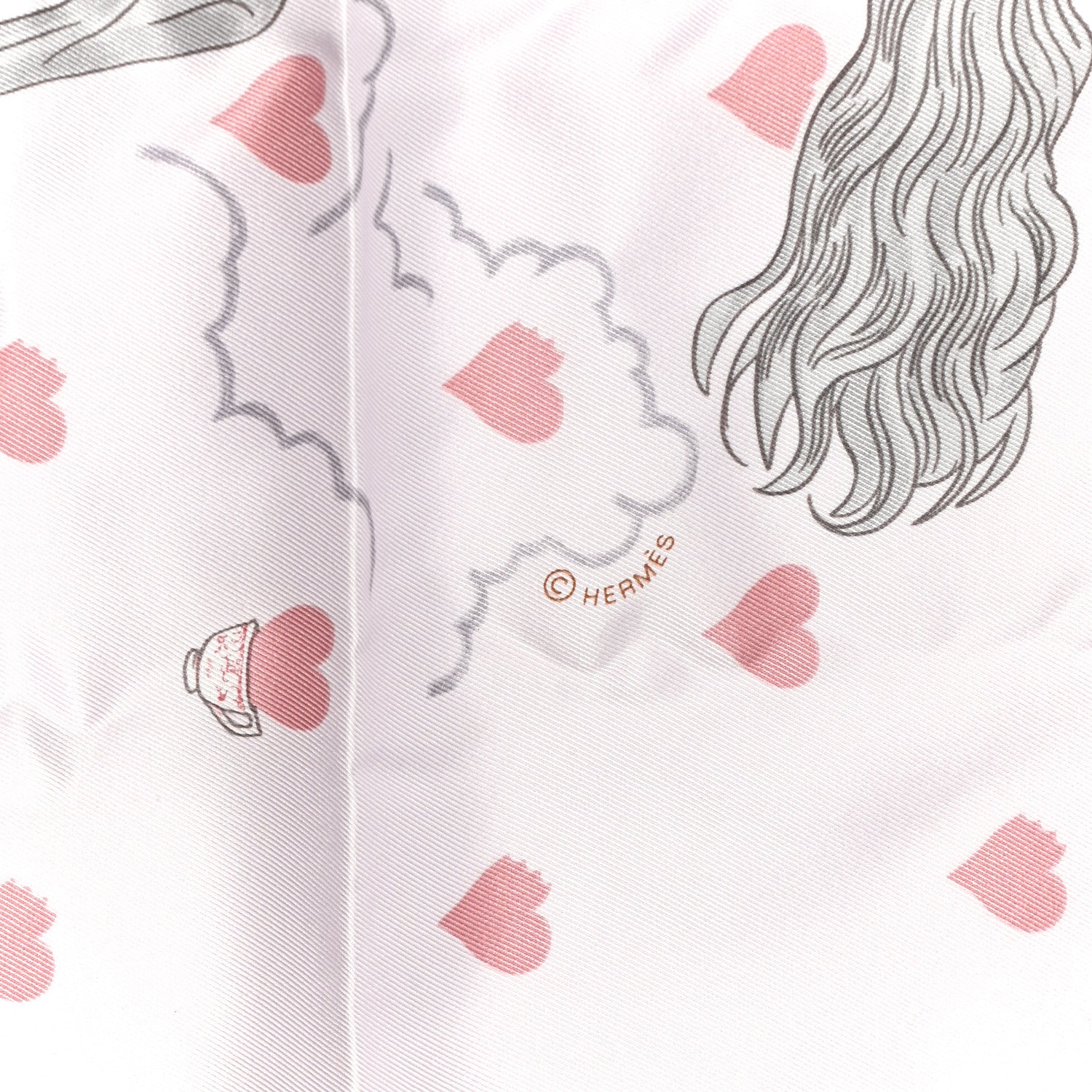 Hermes Silk Hermes Tea Time Scarf 70 Rose Pale Beige 4 of 6