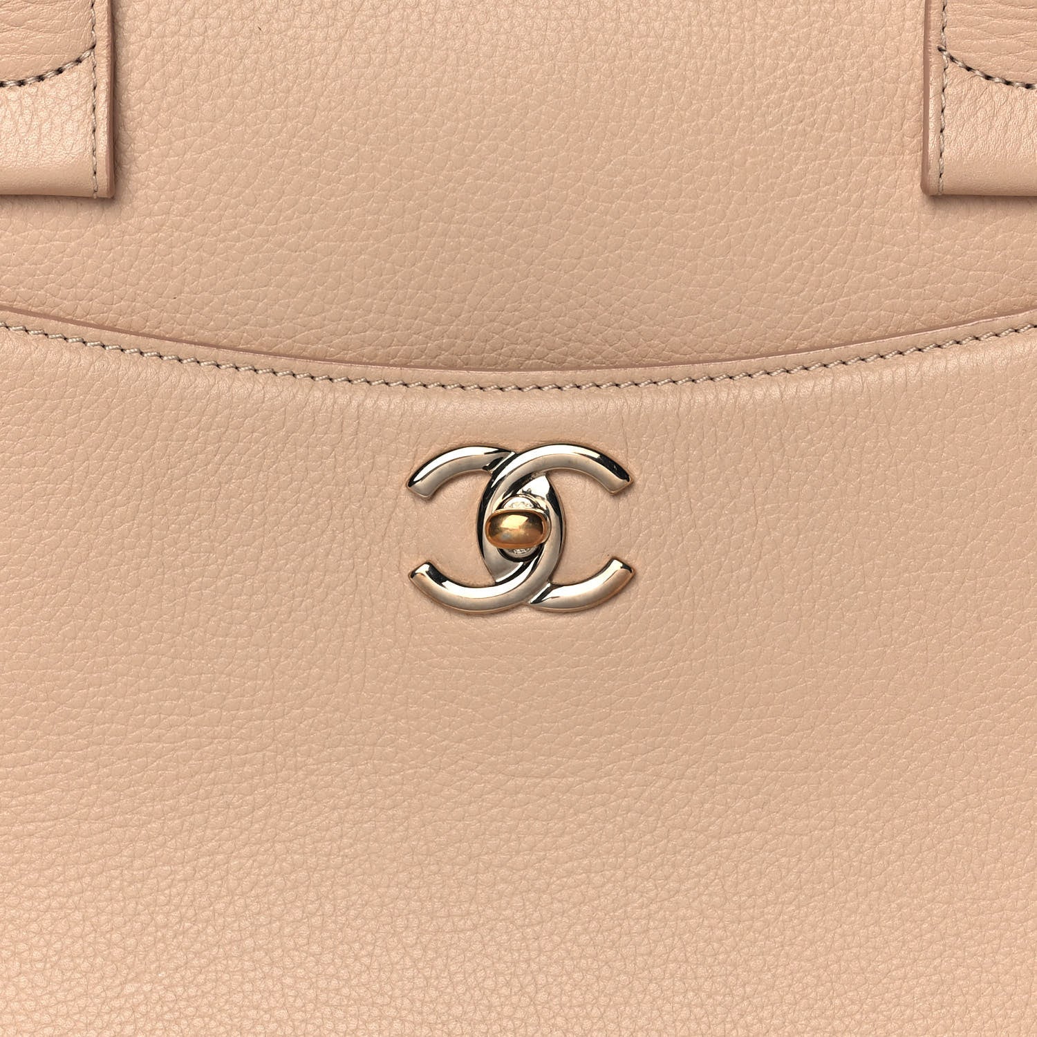 Chanel Grained Calfskin Medium Neo Executive Shopper Tote Beige 10 of 11