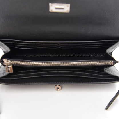 Hermes Epsom Kelly Longue Wallet Black 4 of 8