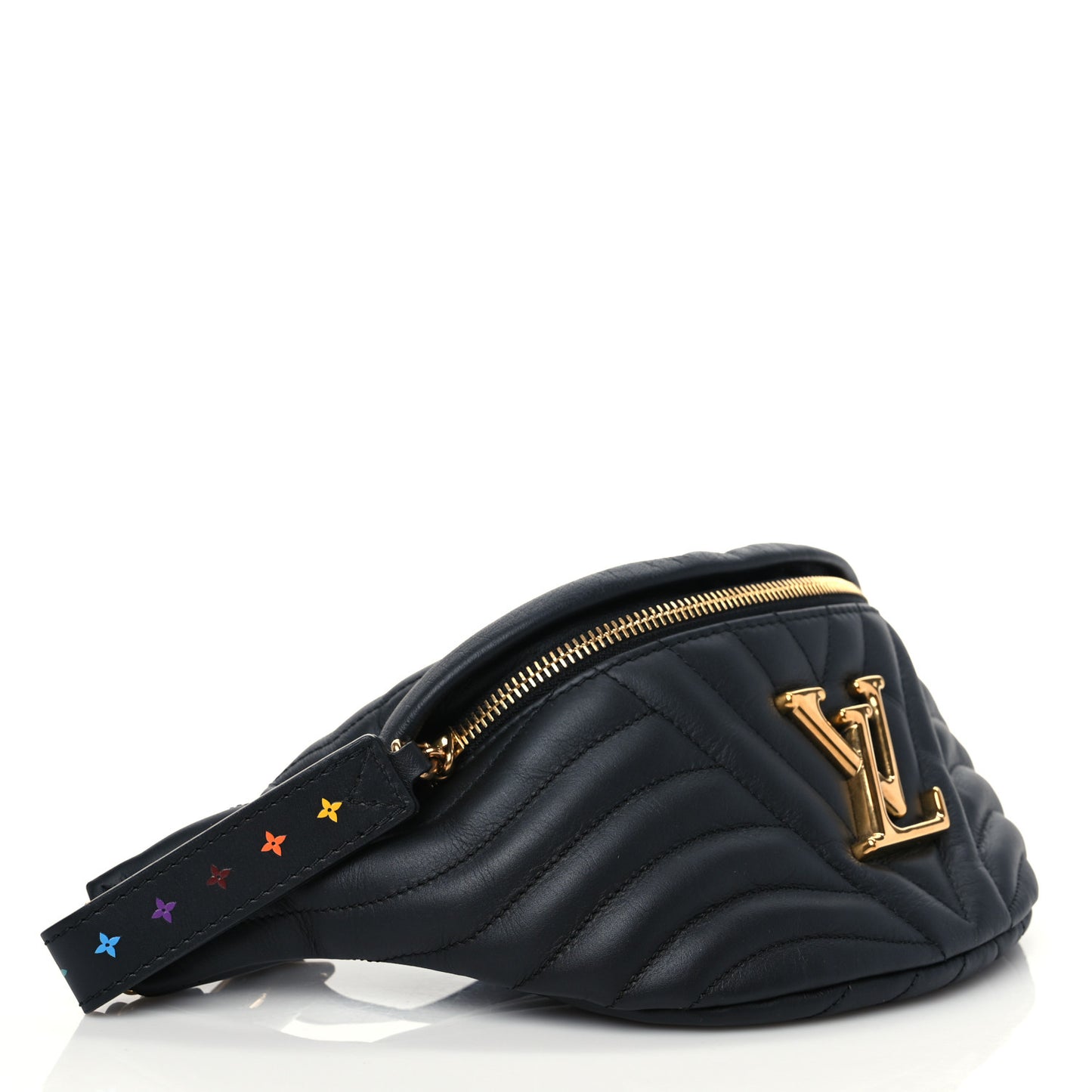 Calfskin Quilted New Wave Bumbag Black