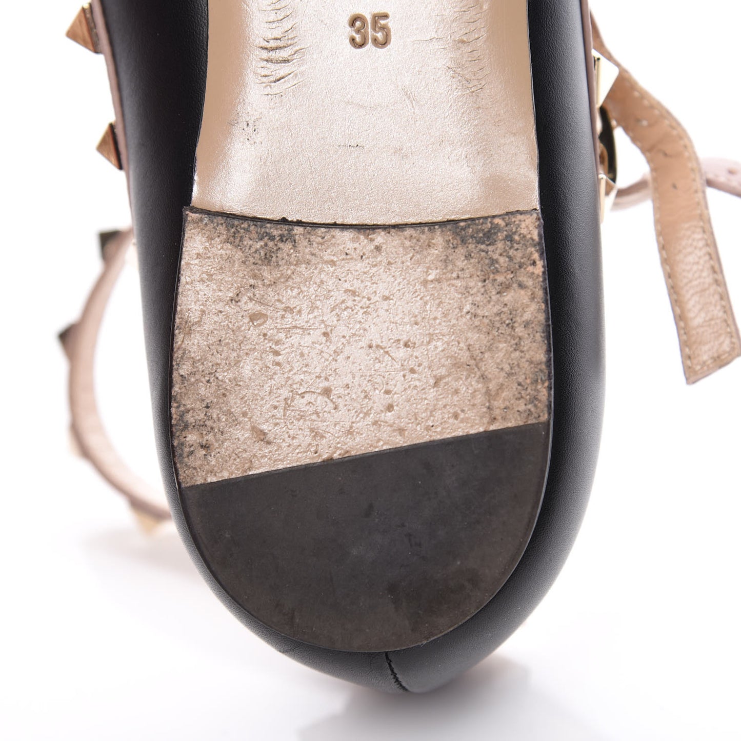 Nappa Rockstud Cage Ballerina Flats 35 Black Poudre