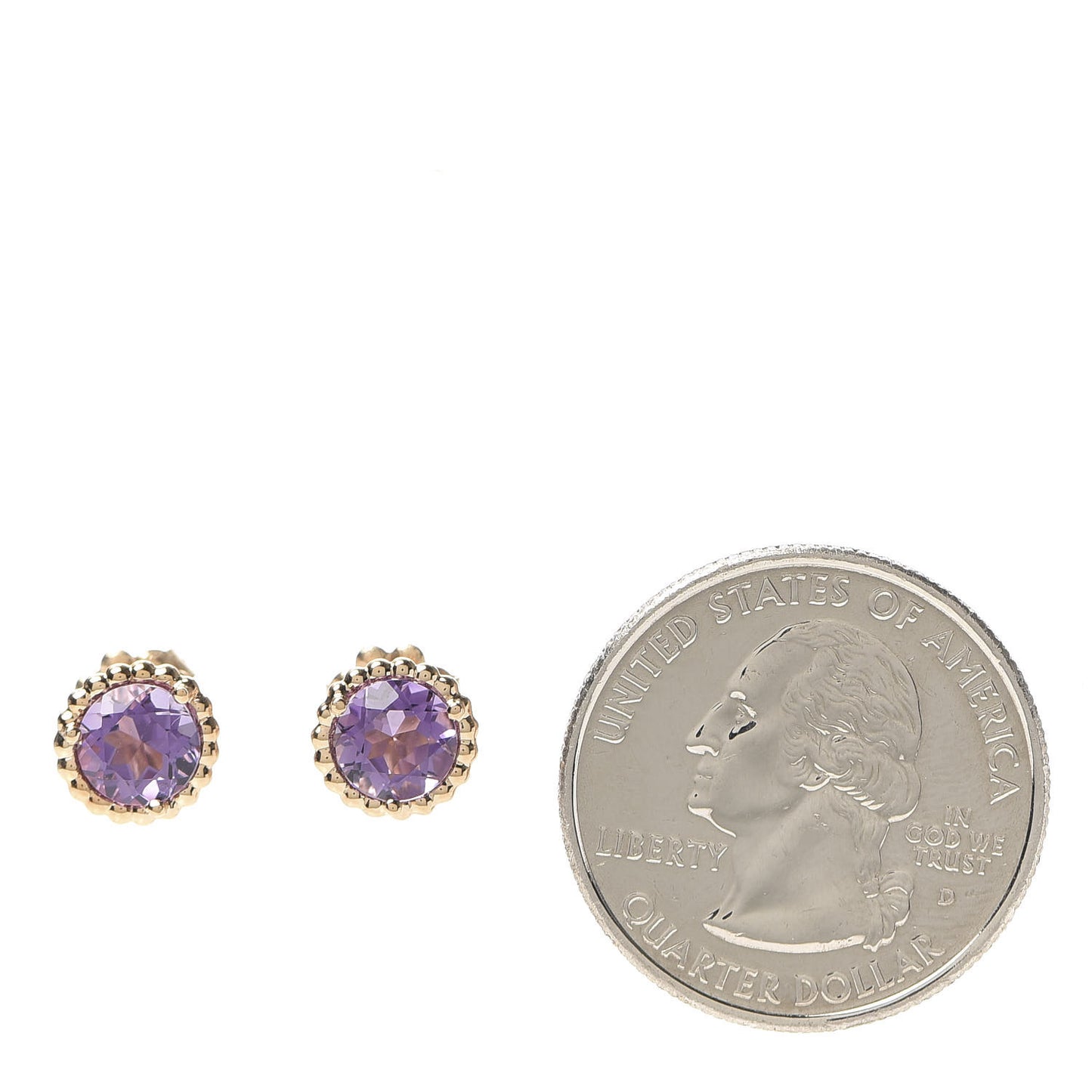 18K Yellow Gold Amethyst Sparklers Earrings