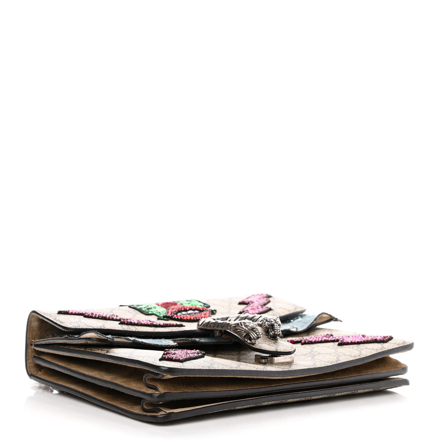 GG Supreme Monogram Lightning Embroidered Medium Dionysus Shoulder Bag Beige