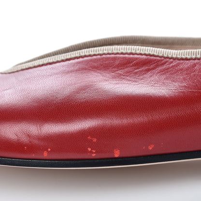 Gucci Malaga Kid Silk Hannelore Detachable Platform Slide 37 Hibiscus Red 9 of 11