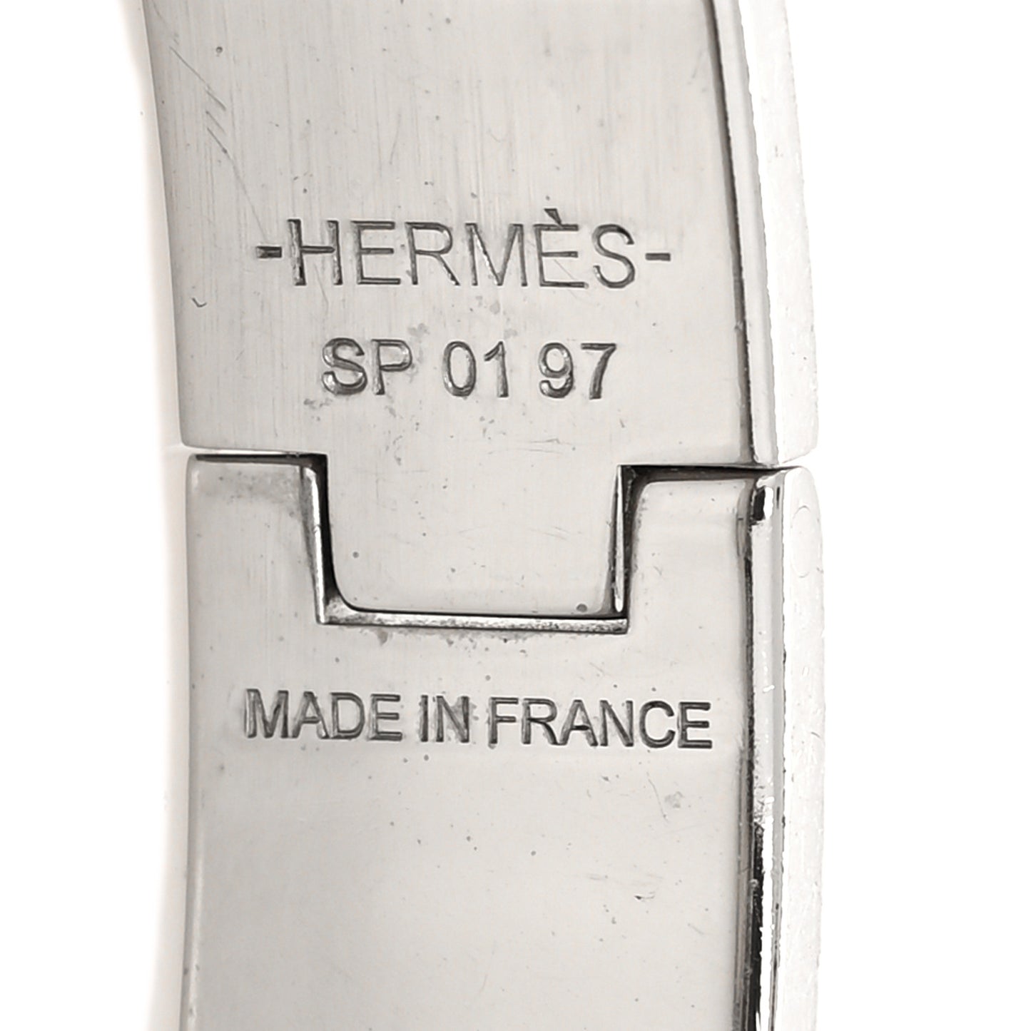 Enamel Charniere Uni Narrow Hinged Bracelet S Black