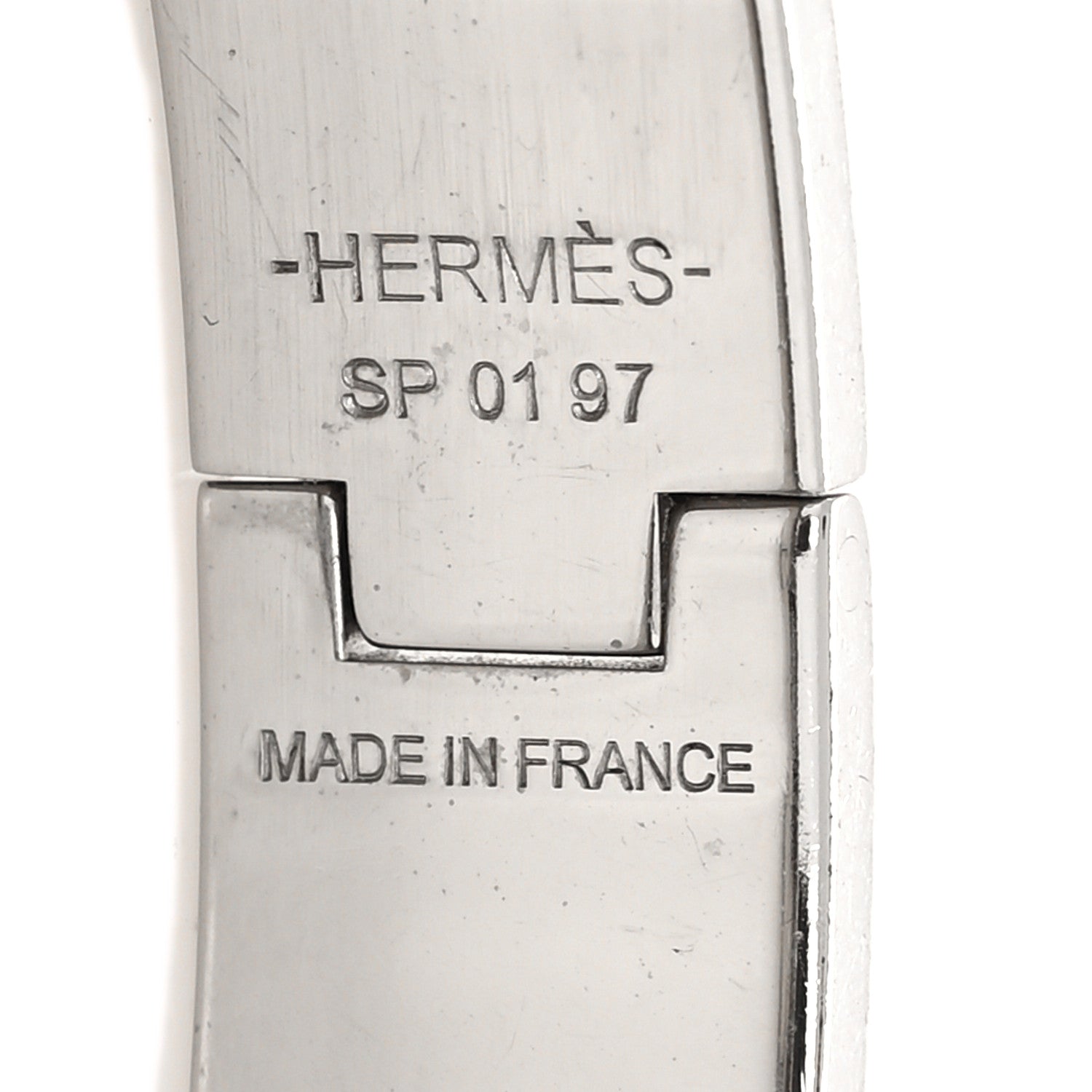 Hermes Enamel Charniere Uni Narrow Hinged Bracelet S Black 5 of 5