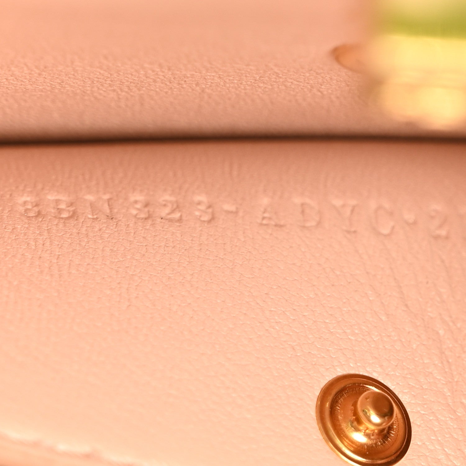 Fendi Vitello King Luxor Shiny Nappa Peekaboo I SEE U East West Satchel Verde Light Rose 9 of 15
