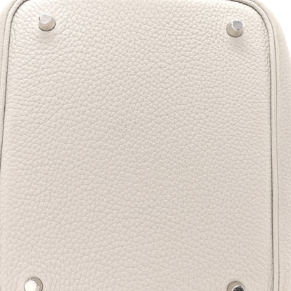 Hermes Taurillon Clemence Picotin Lock 22 MM Gris Perle 11 of 12