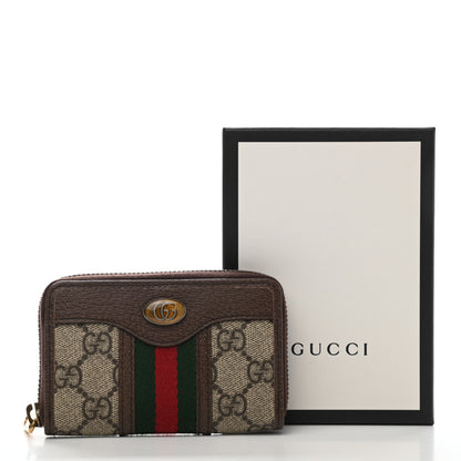 Gucci GG Supreme Web Ophidia Zip Around Card Case Brown 7 of 7
