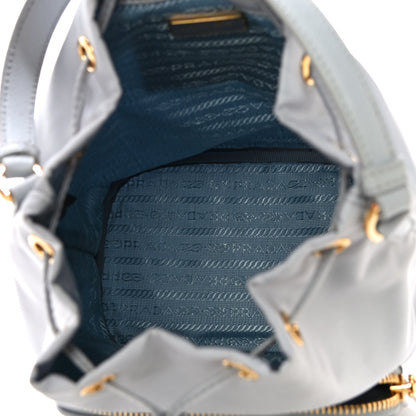 Prada Re-Nylon Saffiano Duet Bucket Crossbody Bag Fiordaliso 5 of 10
