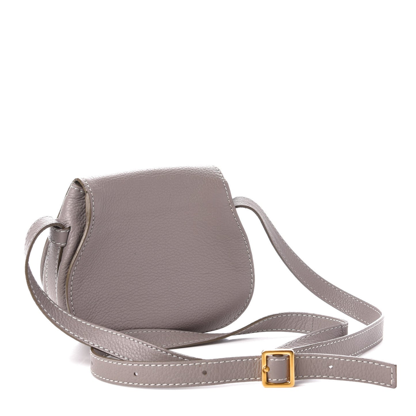 Calfskin Mini Marcie Round Crossbody Bag Cashmere Grey