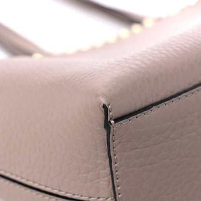 Valentino Garavani Grained Calfskin Small Rockstud Shoulder Tote Poudre 7 of 14