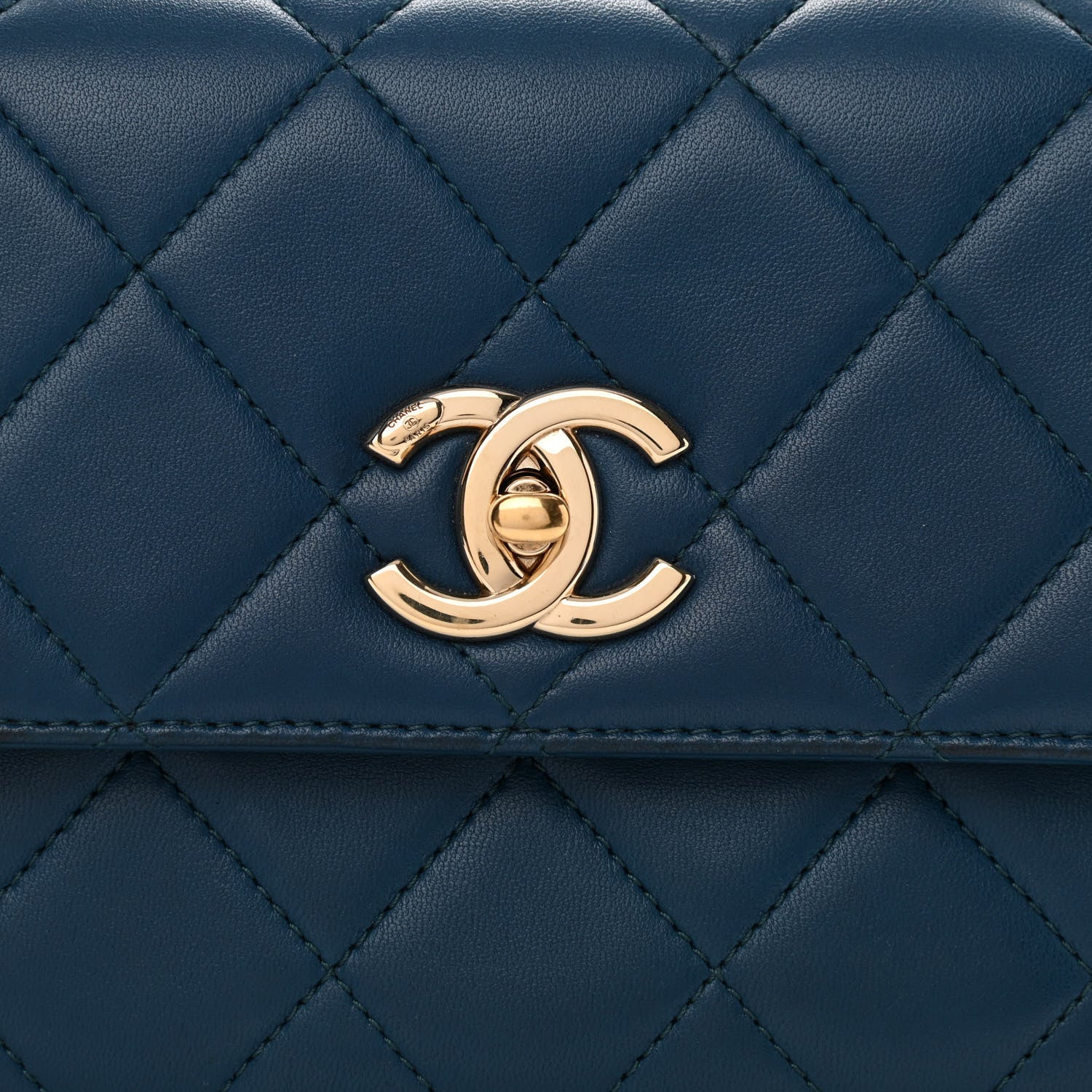 Chanel Lambskin Quilted Small Trendy CC Flap Dual Handle Bag Blue 8 of 10