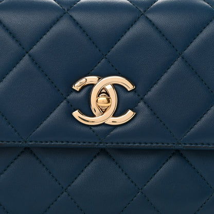 Chanel Lambskin Quilted Small Trendy CC Flap Dual Handle Bag Blue 8 of 10