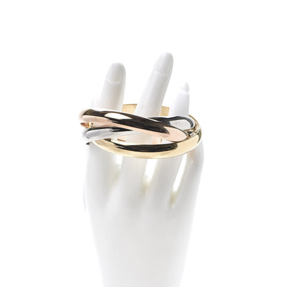 Cartier 18K Pink Yellow White Gold 9mm Trinity Bangle Bracelet 2 of 4
