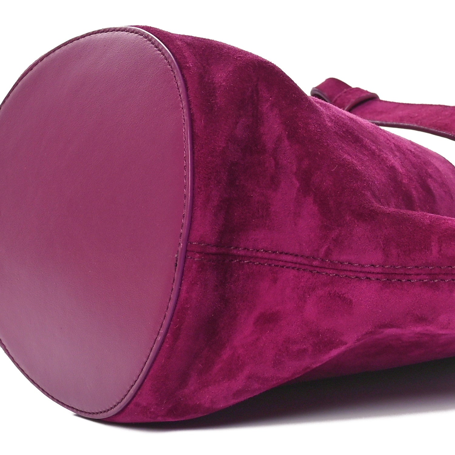 Khaite Suede Calfskin Mini Lotus Tote Mulberry 8 of 8