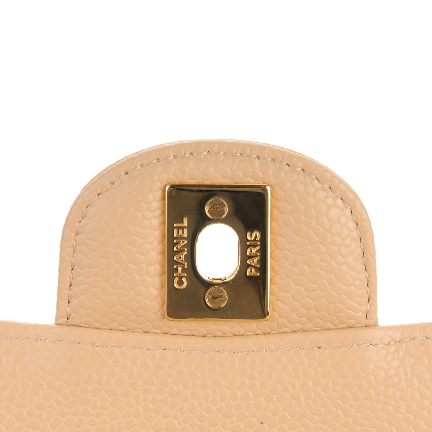 Chanel Caviar Quilted Medium Double Flap Beige Clair 6 of 8