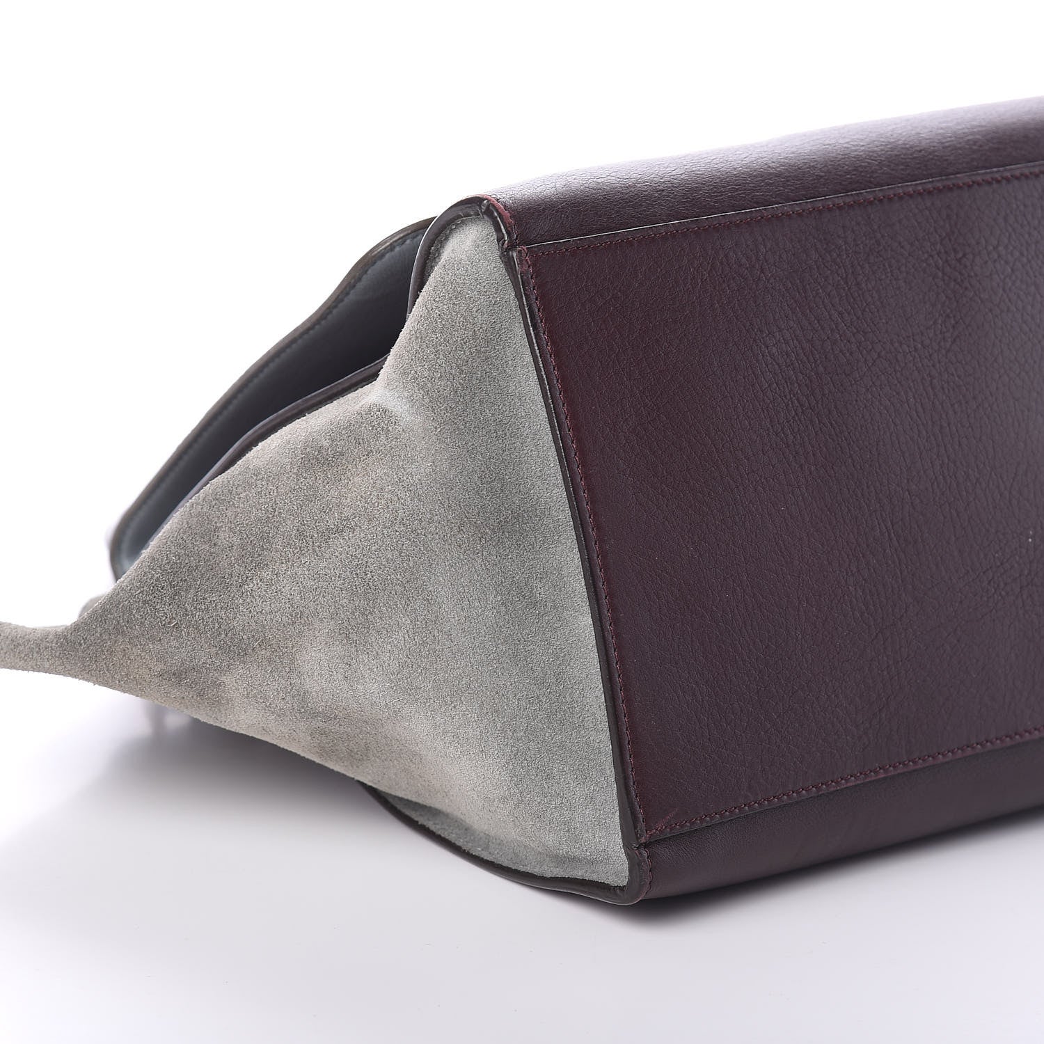 Celine Smooth Calfskin Suede Medium Tri-Color Trapeze Dark Grey 7 of 8