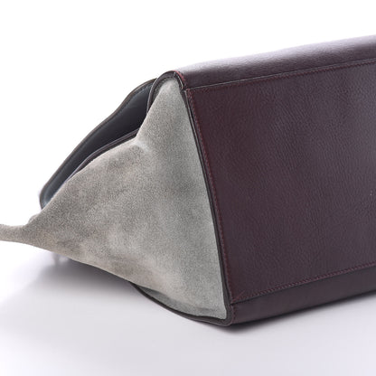 Celine Smooth Calfskin Suede Medium Tri-Color Trapeze Dark Grey 7 of 8
