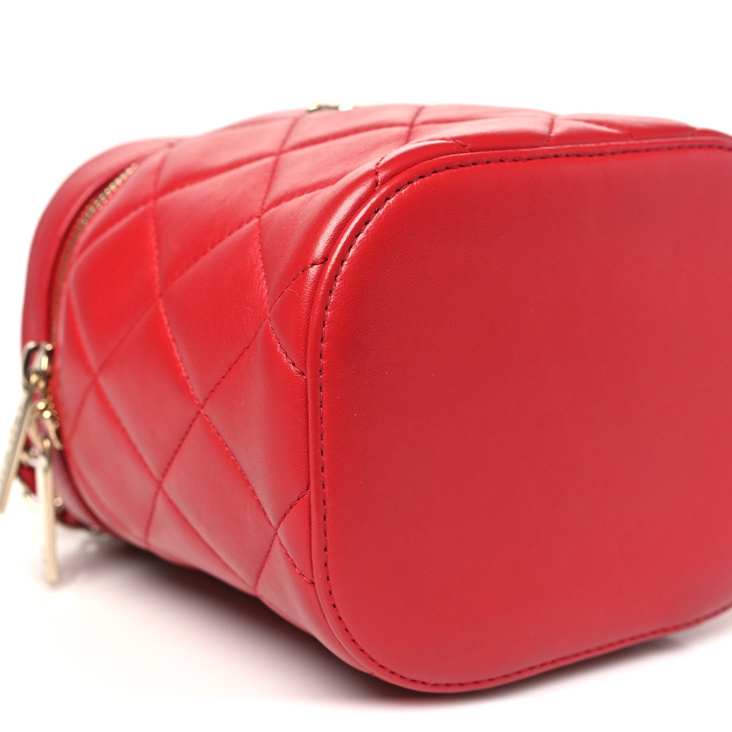 Chanel Lambskin Quilted Trendy Vanity Case Red 9 of 11