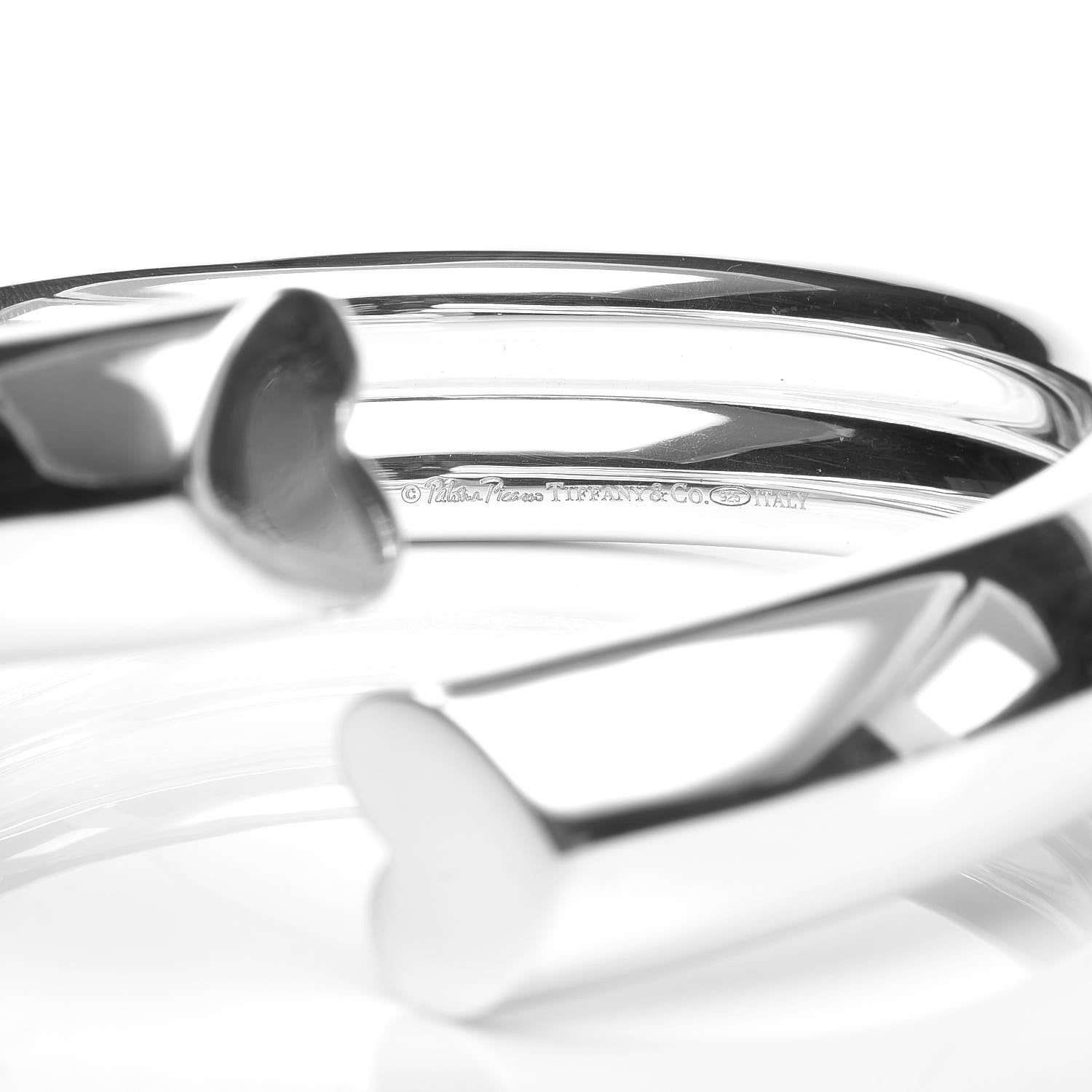 Tiffany Sterling Silver Tenderness Heart Bypass Cuff Bracelet 4 of 4