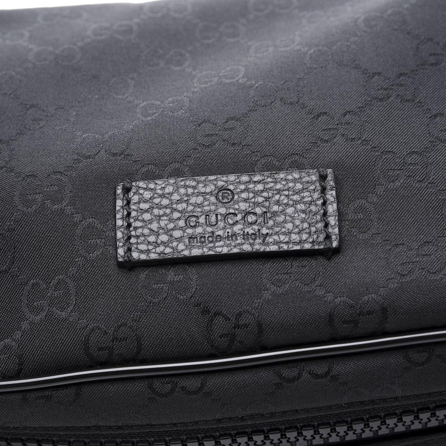 Nylon Monogram Fanny Pack Belt Bag Black