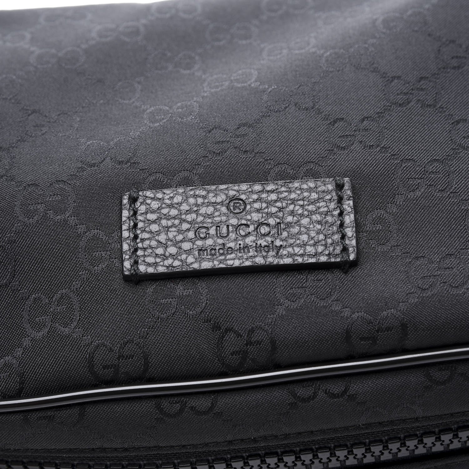 Gucci Nylon Monogram Fanny Pack Belt Bag Black 9 of 9