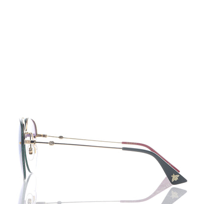 Gucci Metal Glitter Aviator Sunglasses G0227S Blue Gold 3 of 6
