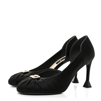 Chanel Satin Strass CC Pumps 38 Black 3 of 11