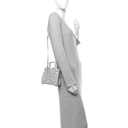 Alaia Calfskin Vienne Wave Mina 16 Bag Gris Perle 2 of 9