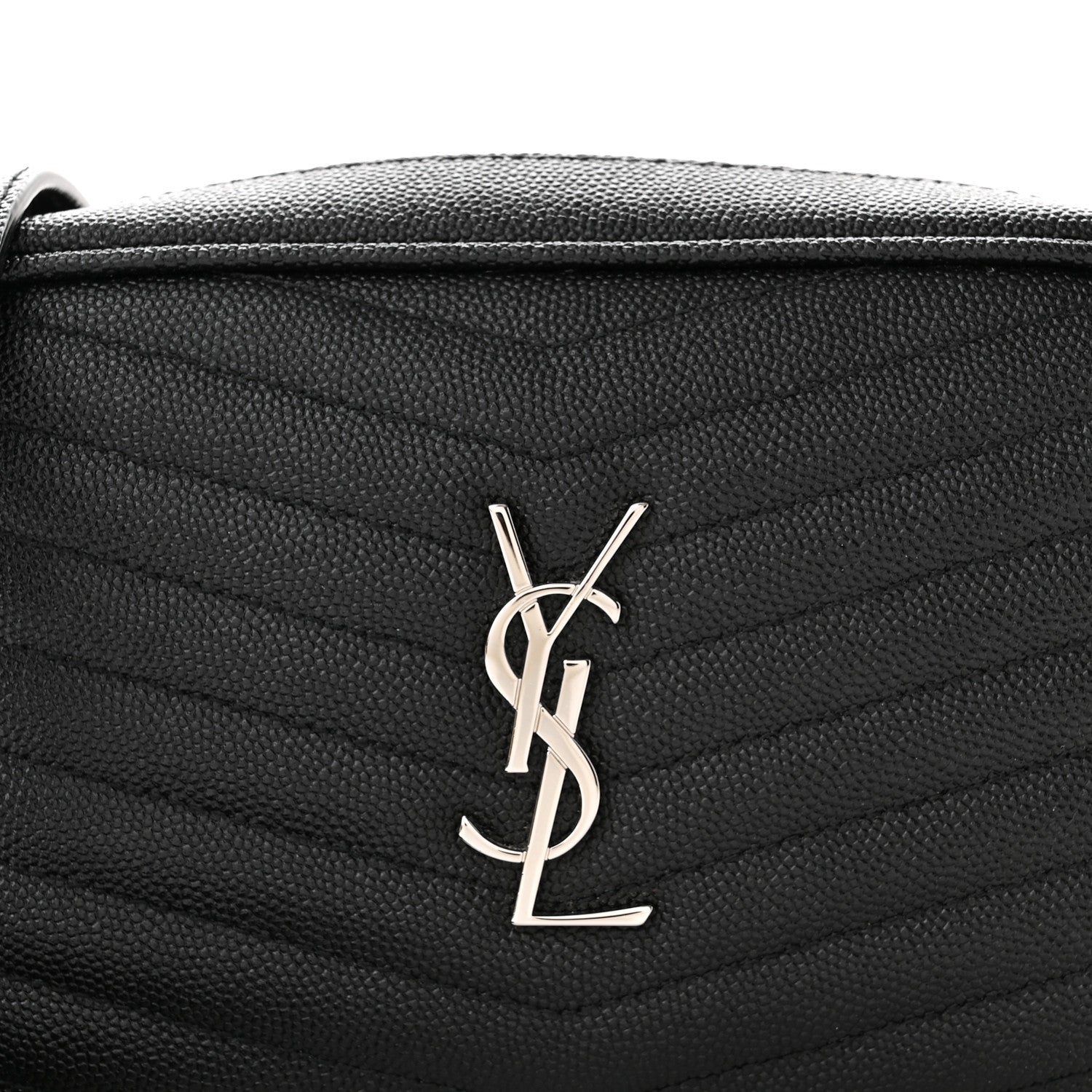 Saint Laurent Grain De Poudre Matelasse Monogram Mini Lou Camera Bag Black 7 of 10