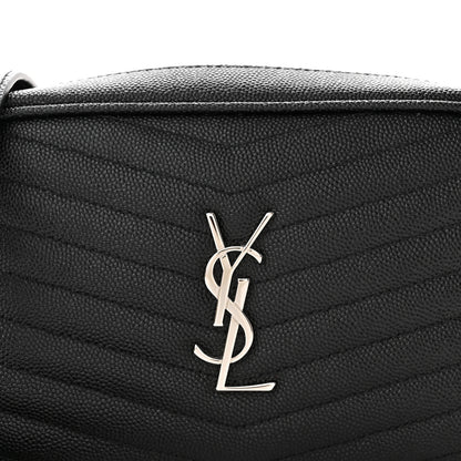 Saint Laurent Grain De Poudre Matelasse Monogram Mini Lou Camera Bag Black 7 of 10