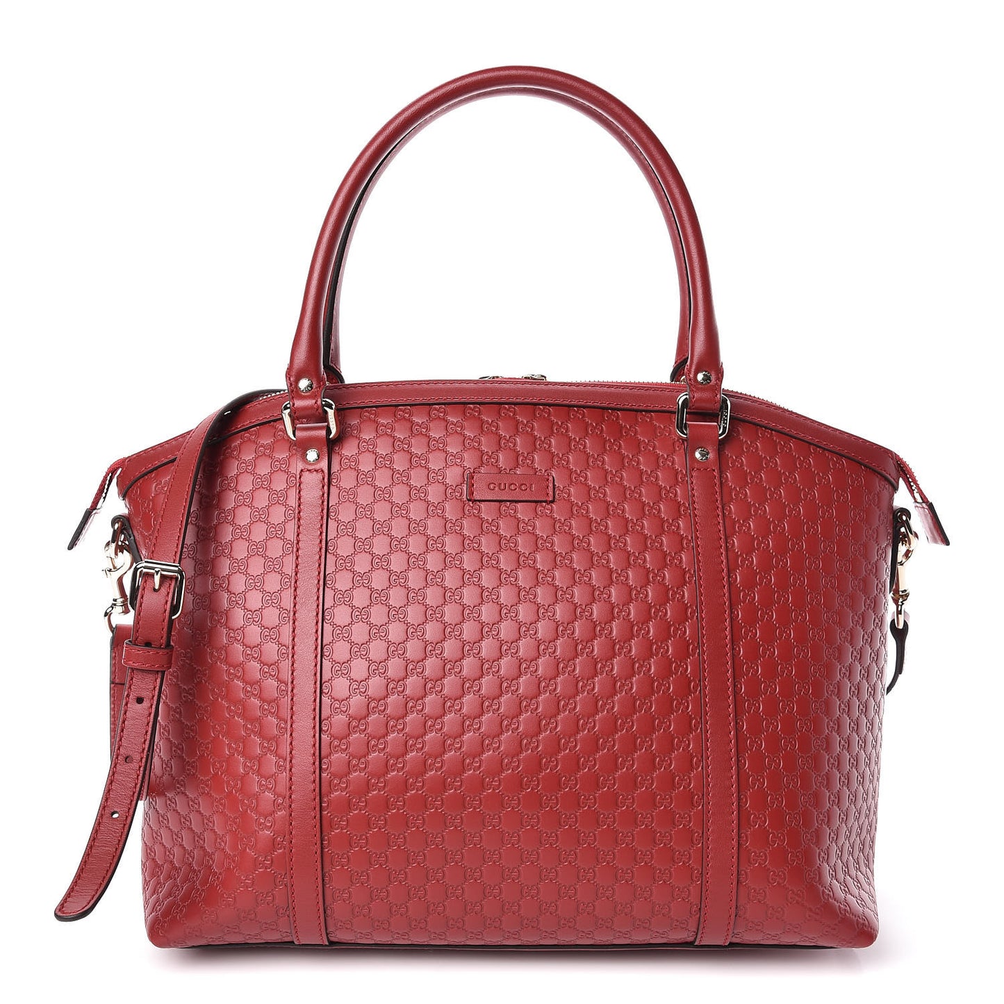 Soft Microguccissima Dome Satchel Red