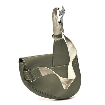 Christian Dior Grained Calfskin Mens Maxi Saddle Bag Olive 3 of 10