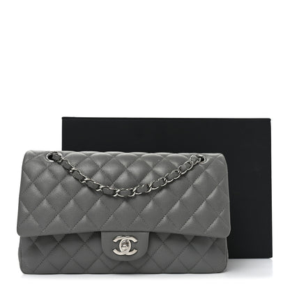 Chanel Caviar Quilted Medium Double Flap Grey 11 of 11