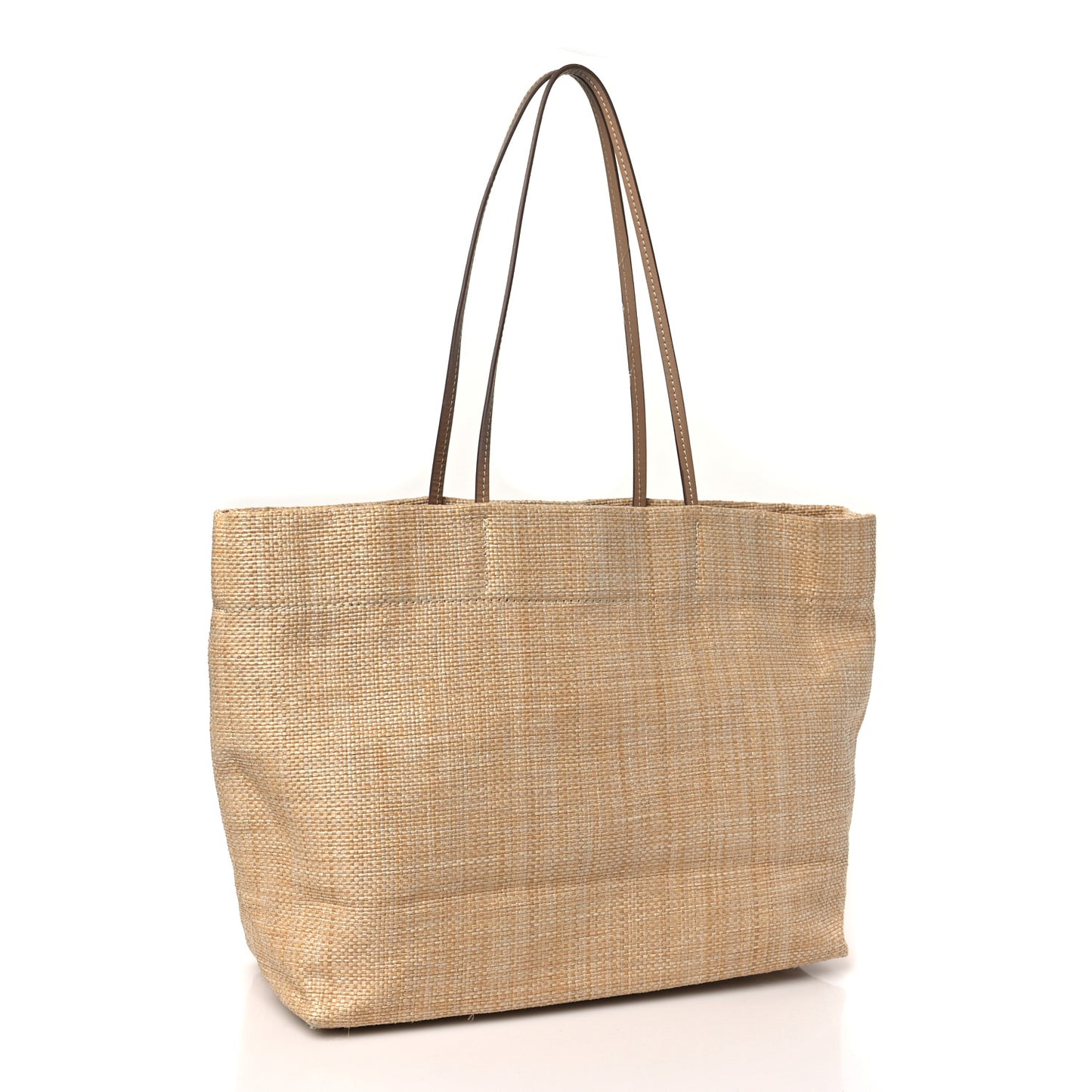 Raffia Logo Tote Naturale